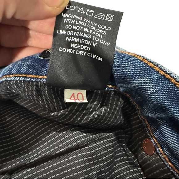 Cult of Individuality Punk Super Skinny Men Light Wash Jean Sz 40x32 Drip Ripped - Picture 6 of 16